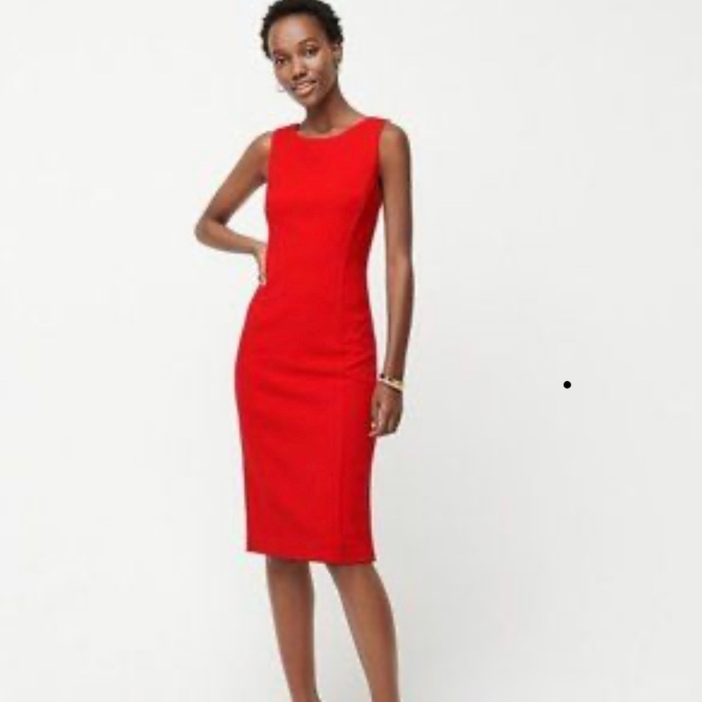 J. Crew Long Sheath Four-Seasons Red Dress